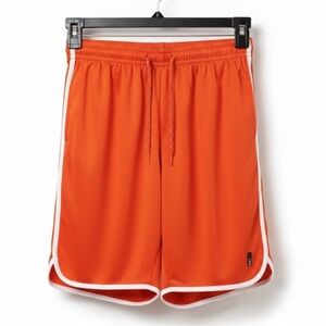 CHALLENGER TEAMWEAR Orange Basketball Workout Shorts Men Small 9” Athletic